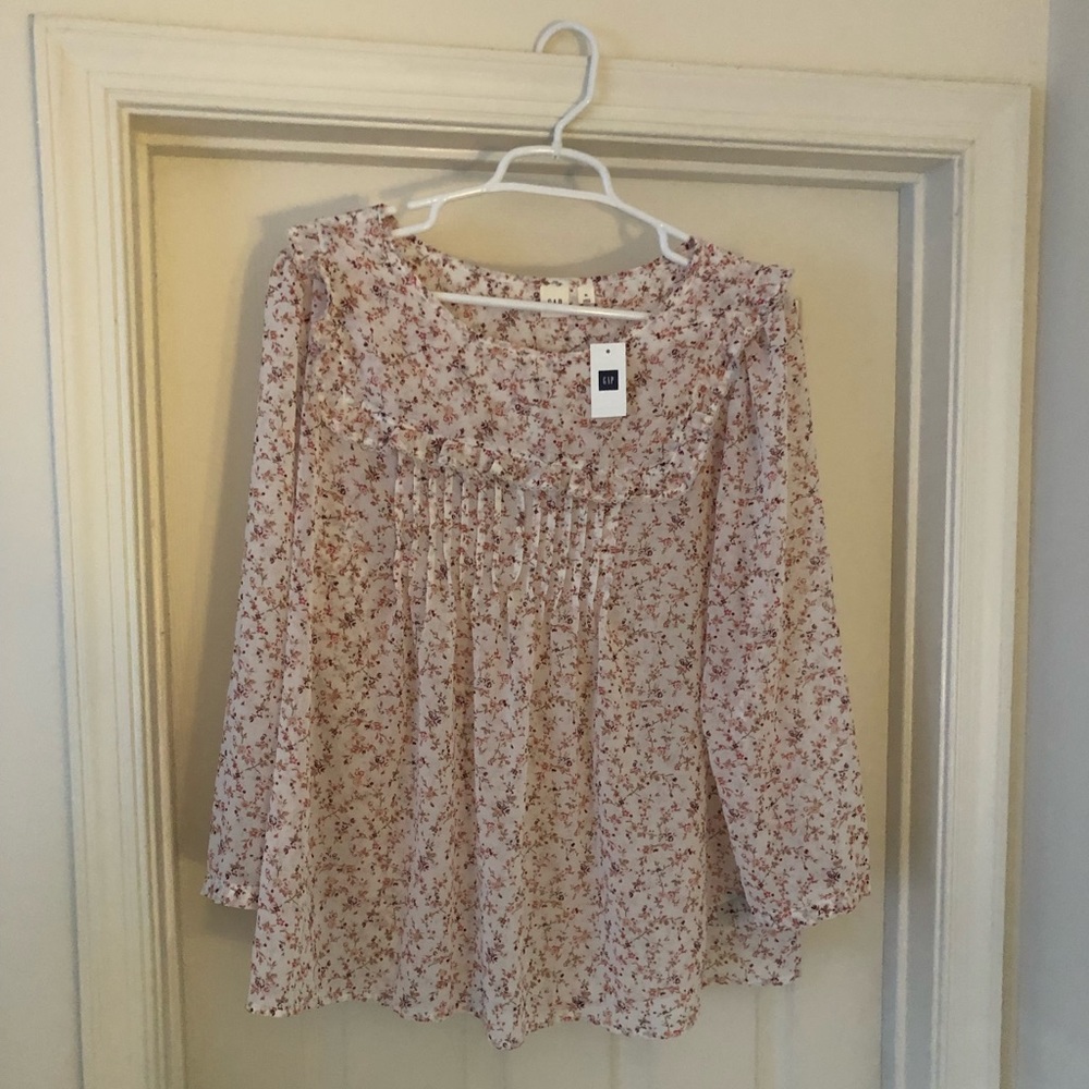 GAP 3/4 sleeve floral shirt
